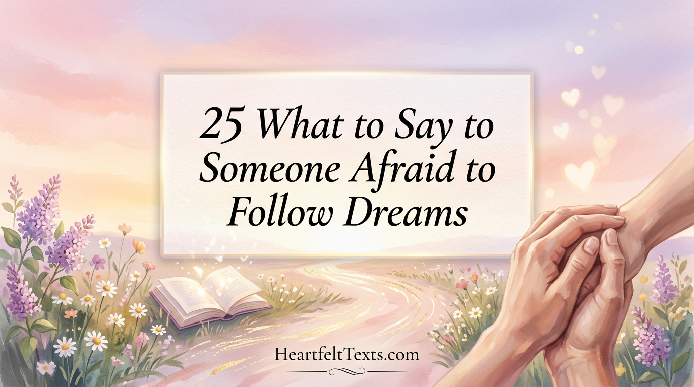 25 What to Say to Someone Afraid to Follow Dreams