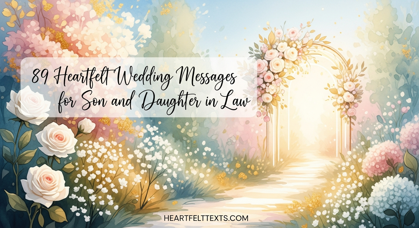 89 Heartfelt Wedding Messages for Son and Daughter in Law