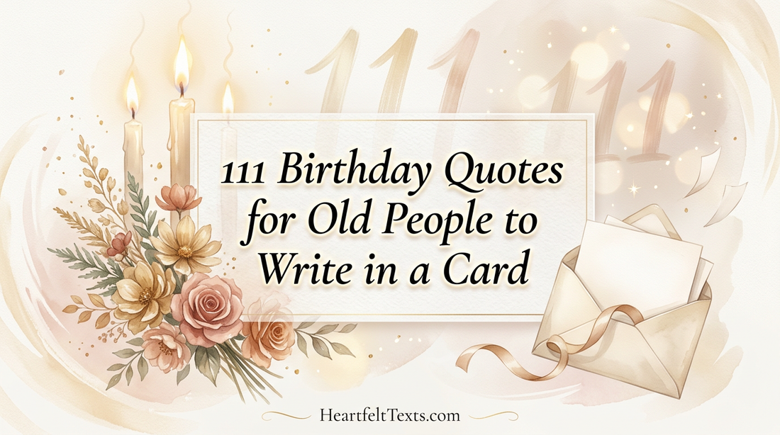 111 Birthday Quotes for Old People to Write in a Card