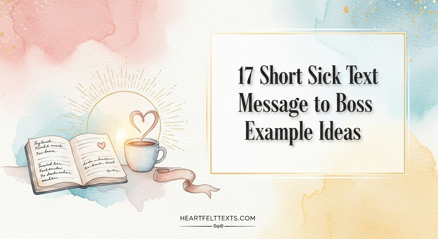 17 Short Sick Text Message to Boss Example Ideas