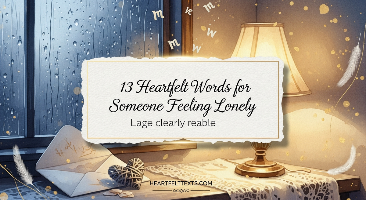 13 Heartfelt Words for Someone Feeling Lonely
