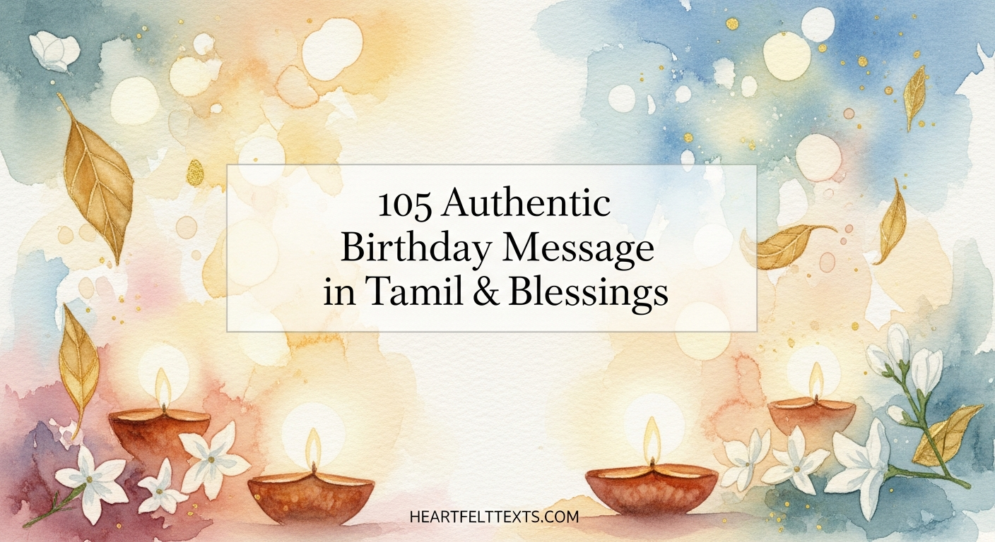 105 Authentic Birthday Message in Tamil & Blessings