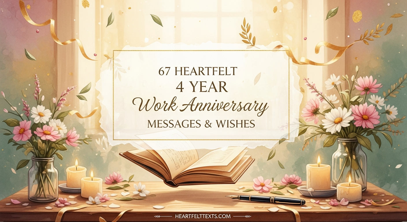 67 Heartfelt 4 Year Work Anniversary Messages & Wishes