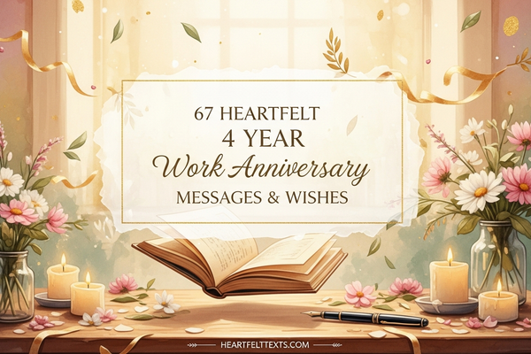 67 Heartfelt 4 Year Work Anniversary Messages & Wishes