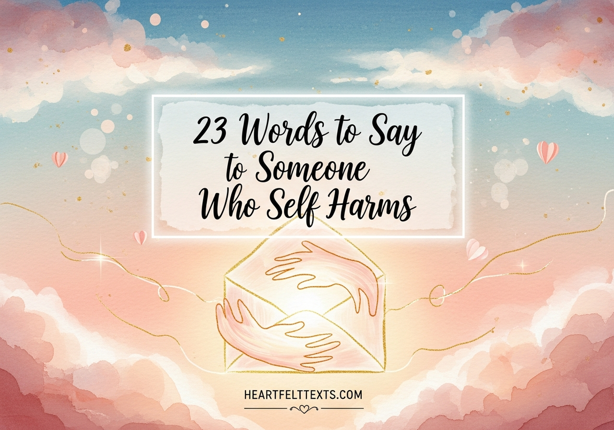 23 Words to Say to Someone Who Self Harms