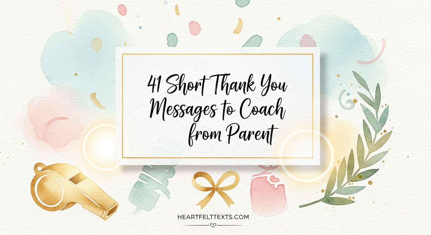 41 Short Thank You Messages to Coach from Parent