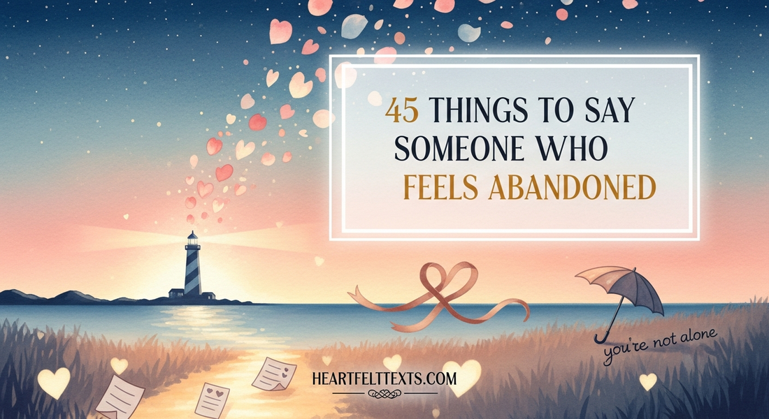45 Things to Say to Someone Who Feels Abandoned