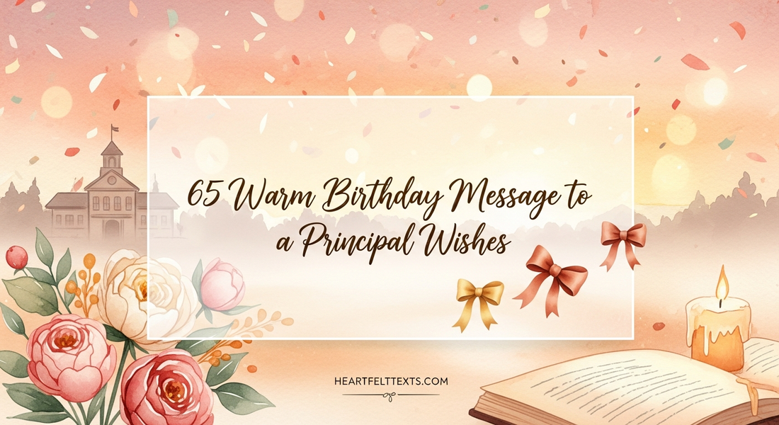 65 Warm Birthday Message to a Principal Wishes