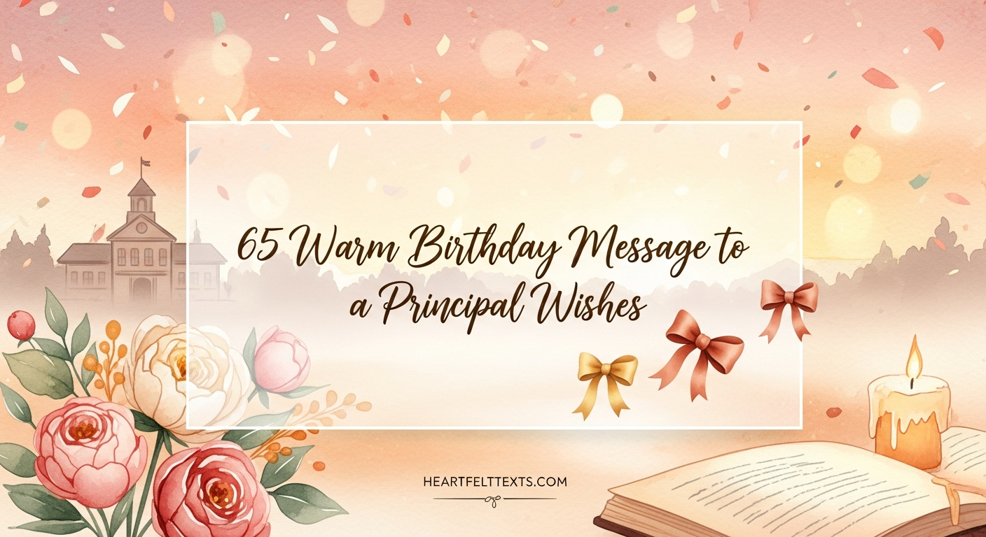 65 Warm Birthday Message to a Principal Wishes