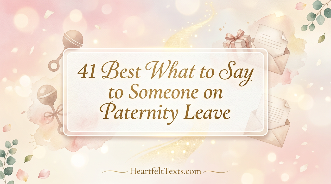 41 Best What to Say to Someone on Paternity Leave