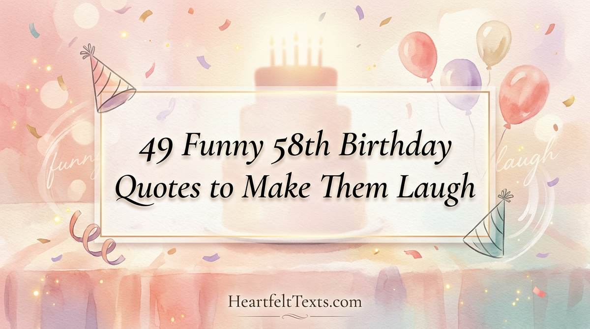 49 Funny 58th Birthday Quotes to Make Them Laugh