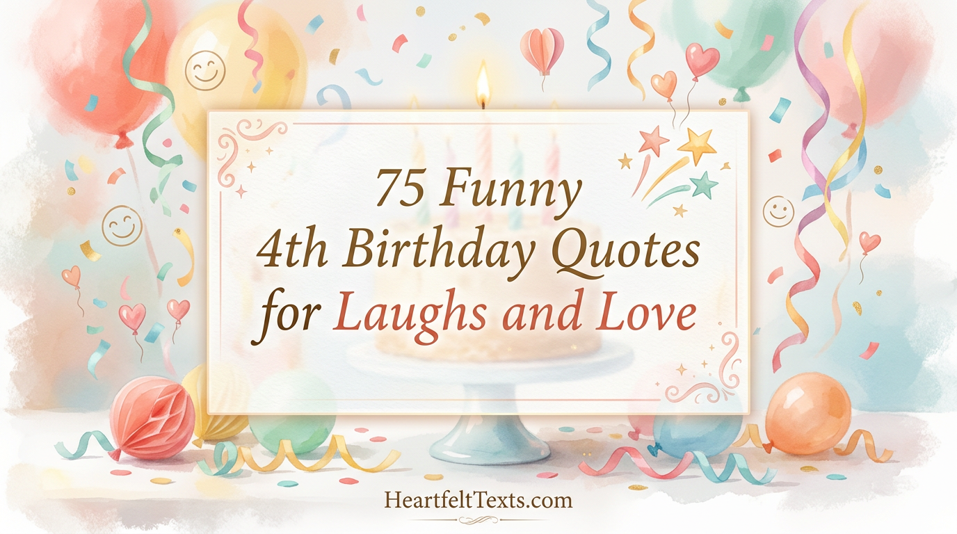 75 Funny 4th Birthday Quotes for Laughs and Love