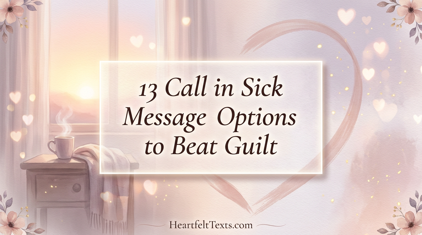 13 Call in Sick Message Example Options to Beat Guilt