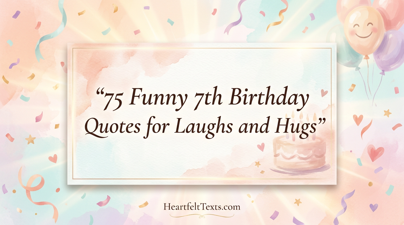 75 Funny 7th Birthday Quotes for Laughs and Hugs