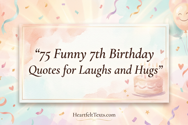 75 Funny 7th Birthday Quotes for Laughs and Hugs