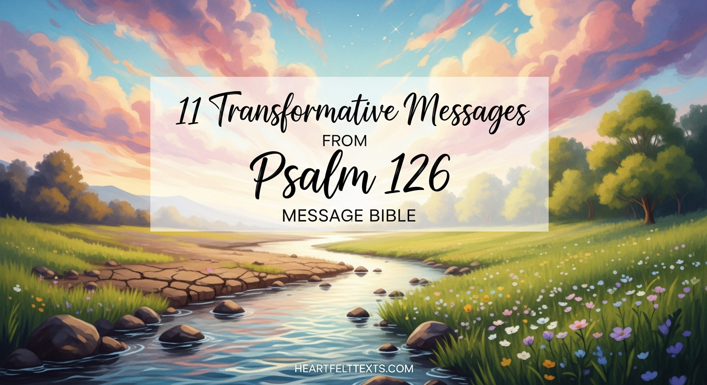 11 Transformative Messages from Psalm 126 Message Bible