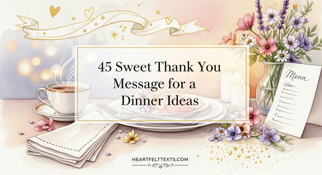 45 Sweet Thank You Message for a Dinner Ideas