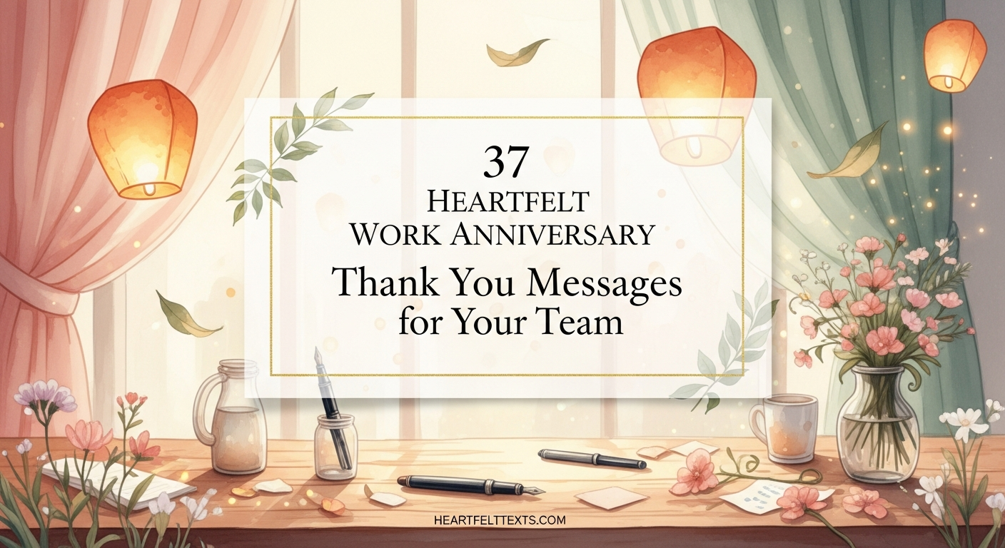 37 Heartfelt Work Anniversary Thank You Messages for Your Team