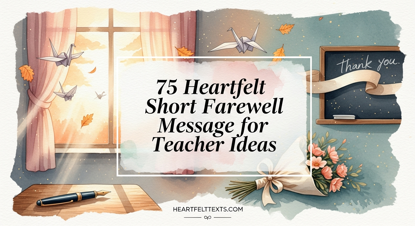 75 Heartfelt Short Farewell Message for Teacher Ideas
