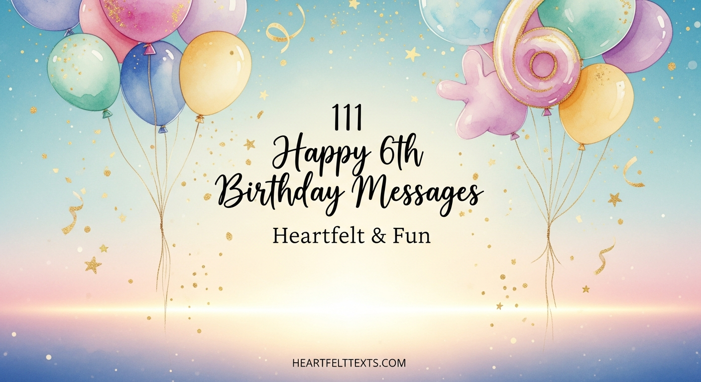 111 Happy 6th Birthday Messages Heartfelt & Fun