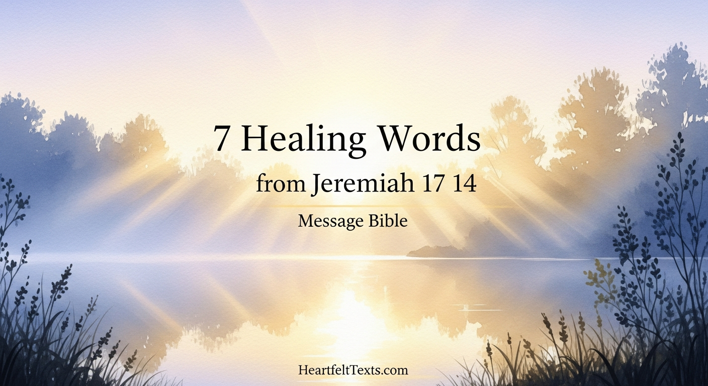 7 Healing Words from Jeremiah 17 14 Message Bible