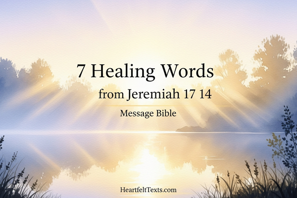 7 Healing Words from Jeremiah 17 14 Message Bible