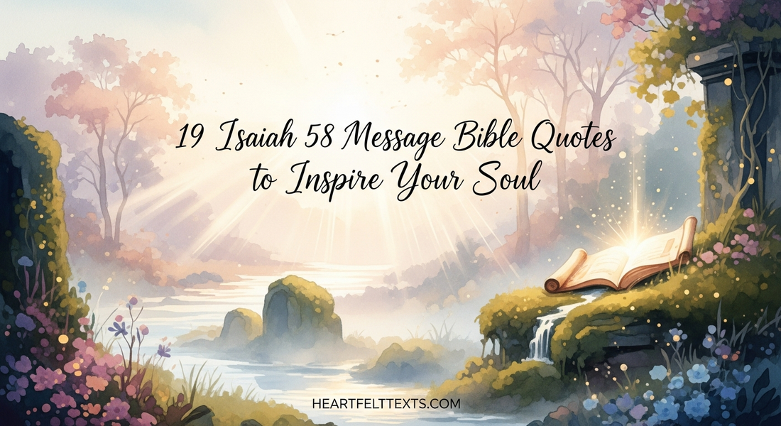 19 Isaiah 58 Message Bible Quotes to Inspire Your Soul