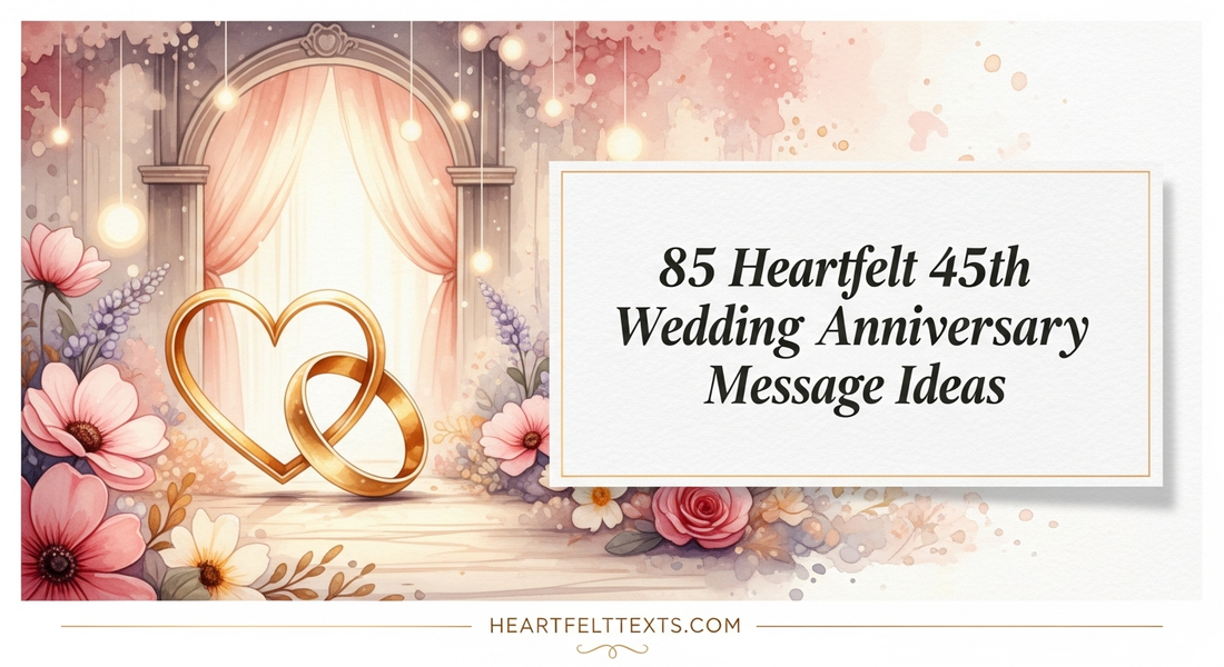 85 Heartfelt 45th Wedding Anniversary Message Ideas