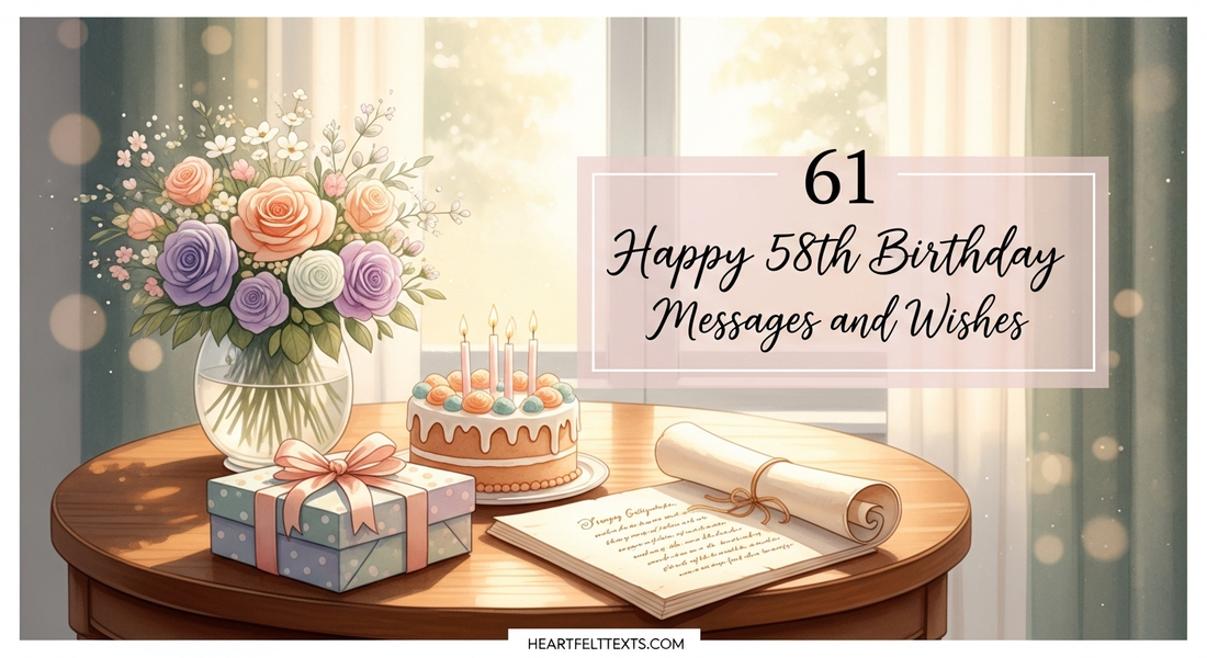 61 Happy 58th Birthday Messages and Wishes