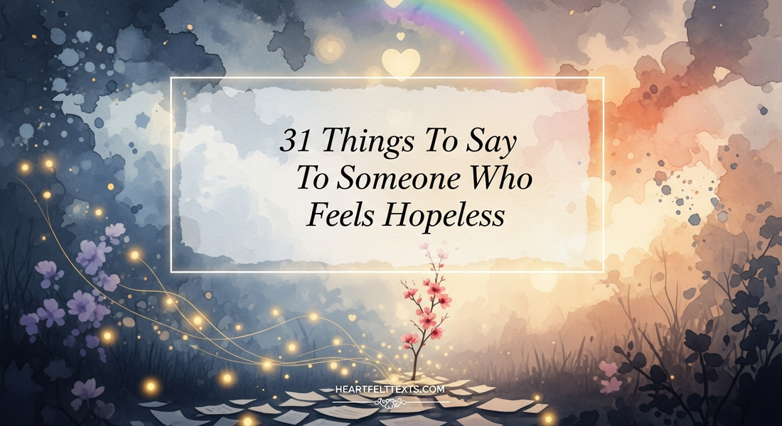 31 Things To Say To Someone Who Feels Hopeless