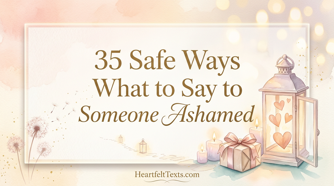35 Safe Ways What to Say to Someone Ashamed
