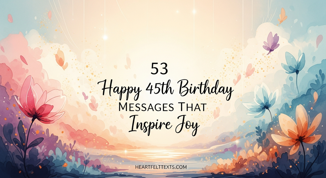 53 Happy 45th Birthday Messages That Inspire Joy