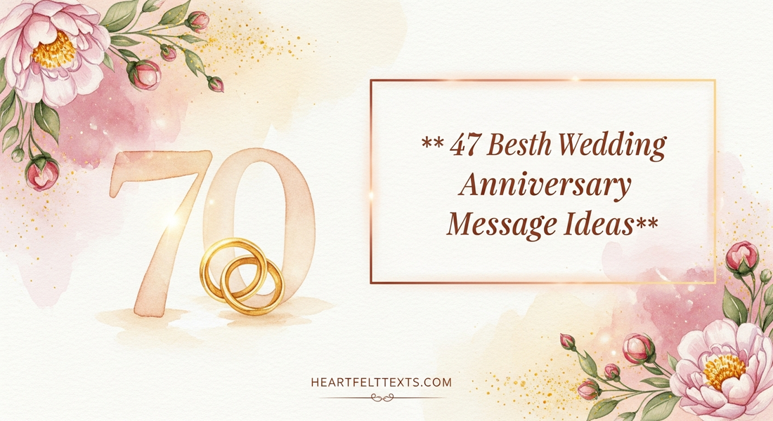 47 Best 70th Wedding Anniversary Message Ideas