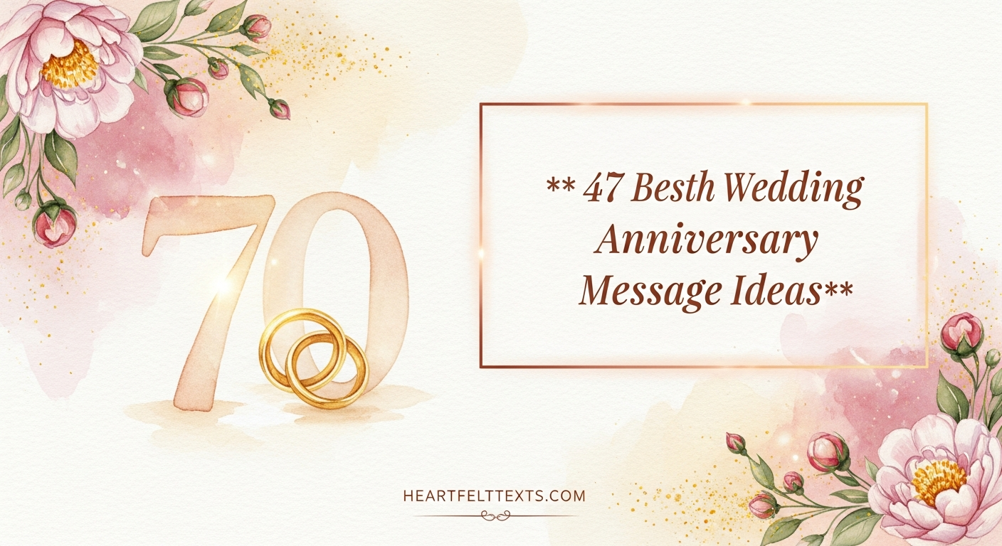 47 Best 70th Wedding Anniversary Message Ideas