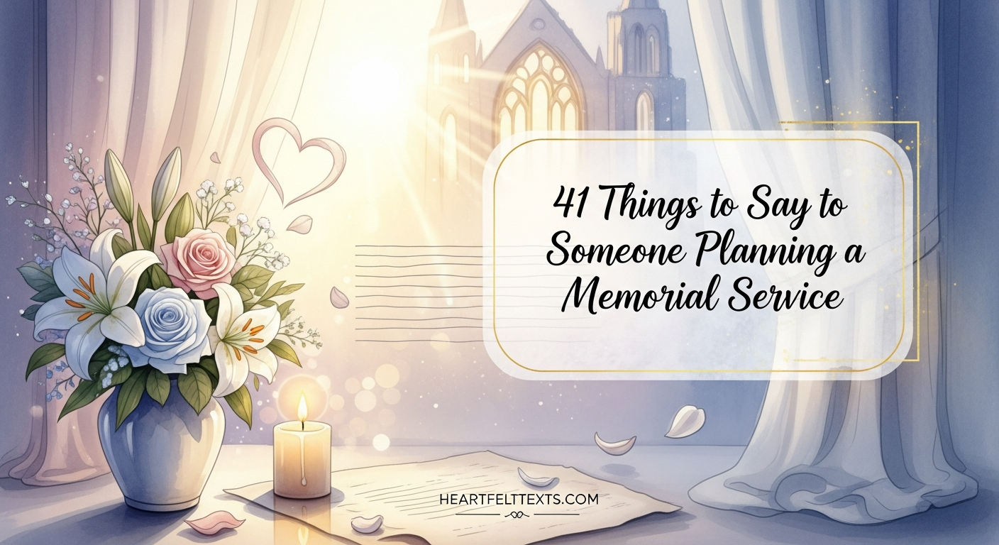 41 Things to Say to Someone Planning a Memorial Service