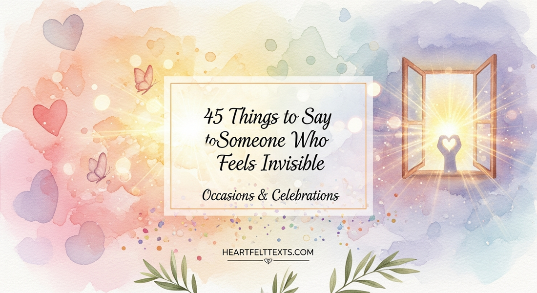 45 Things to Say to Someone Who Feels Invisible