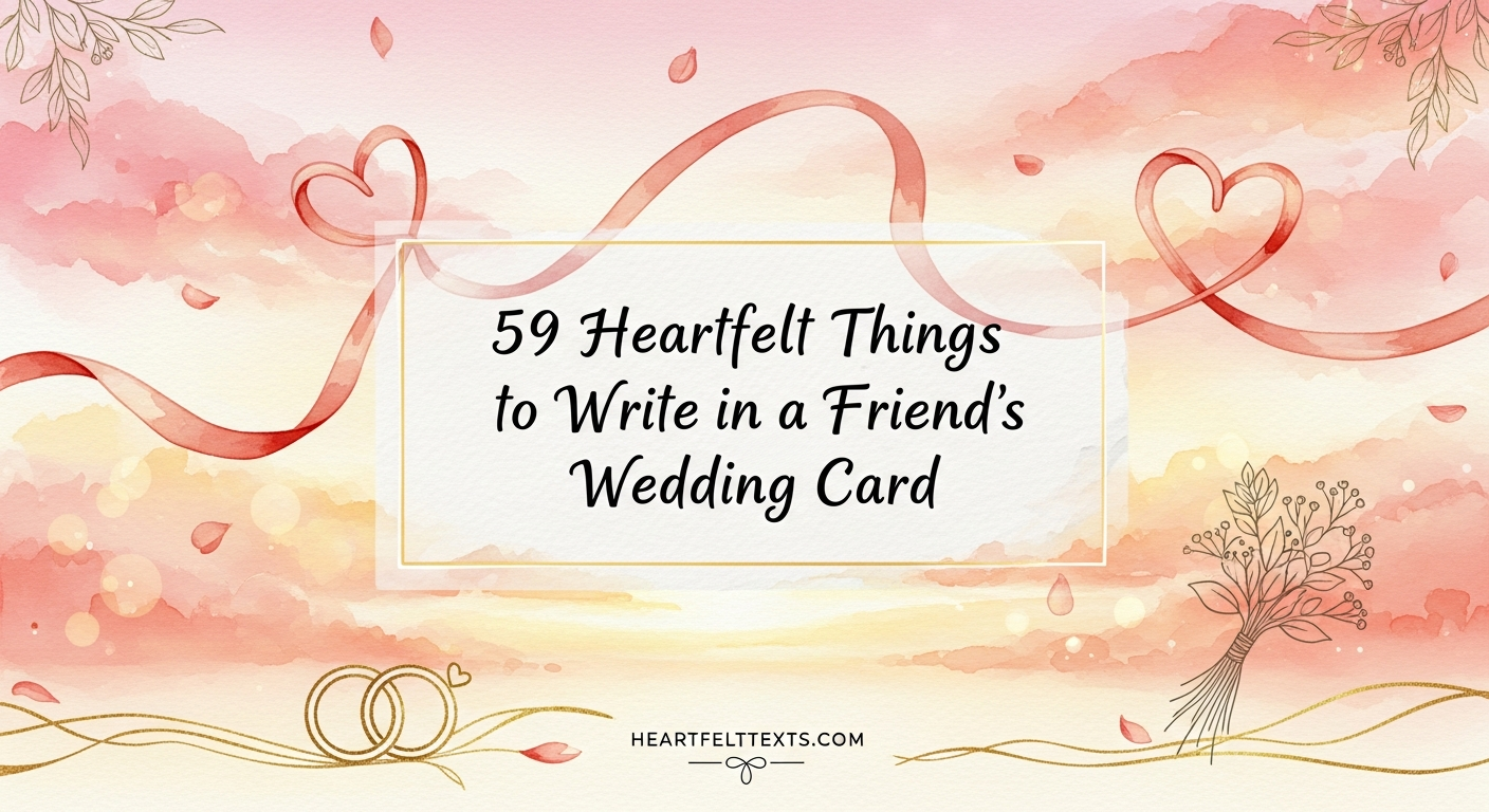 59 Heartfelt Things to Write in a Friend's Wedding Card
