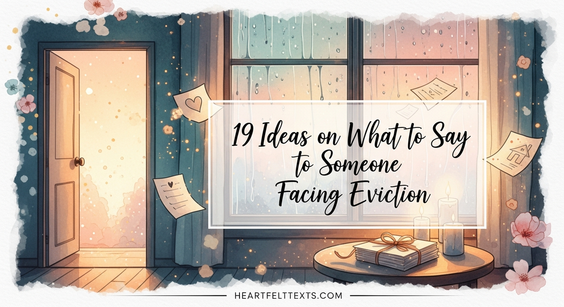 19 Ideas on What to Say to Someone Facing Eviction