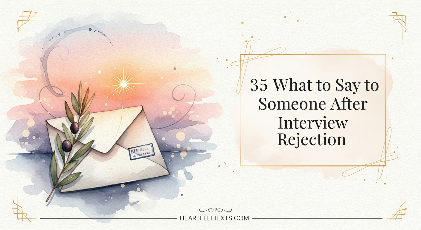35 What to Say to Someone After Interview Rejection