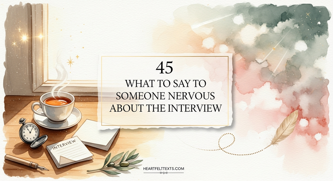 45 What to Say to Someone Nervous About Interview