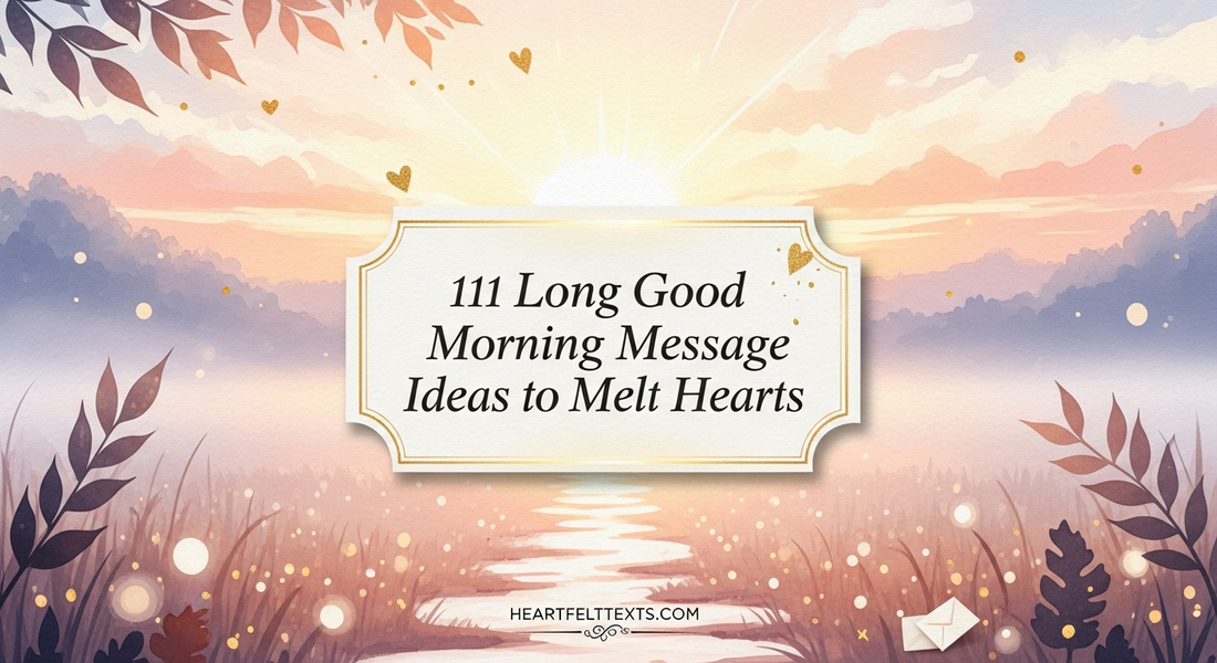 111 Long Good Morning Message Ideas to Melt Hearts