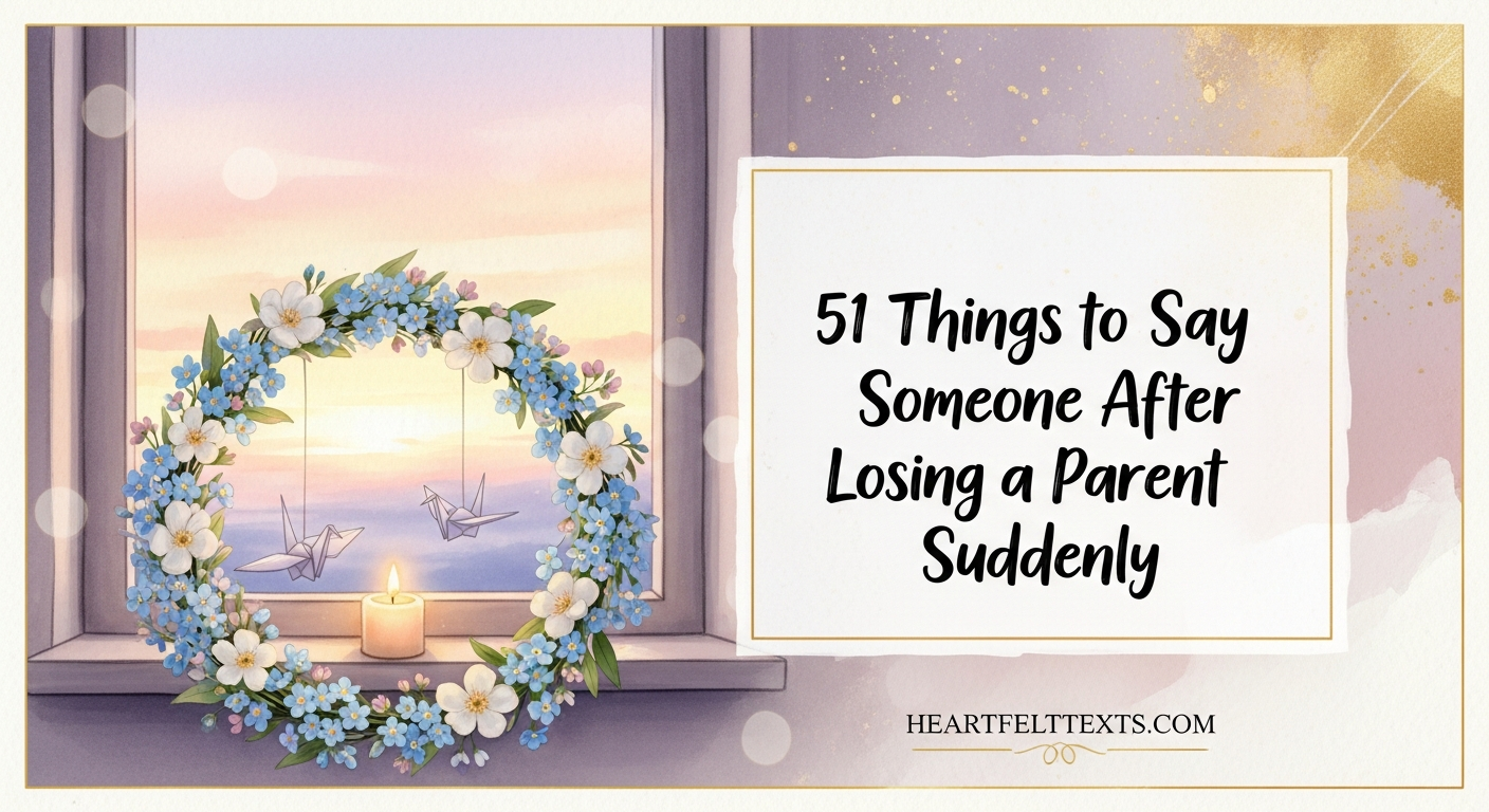 51 Things to Say to Someone After Losing a Parent Suddenly