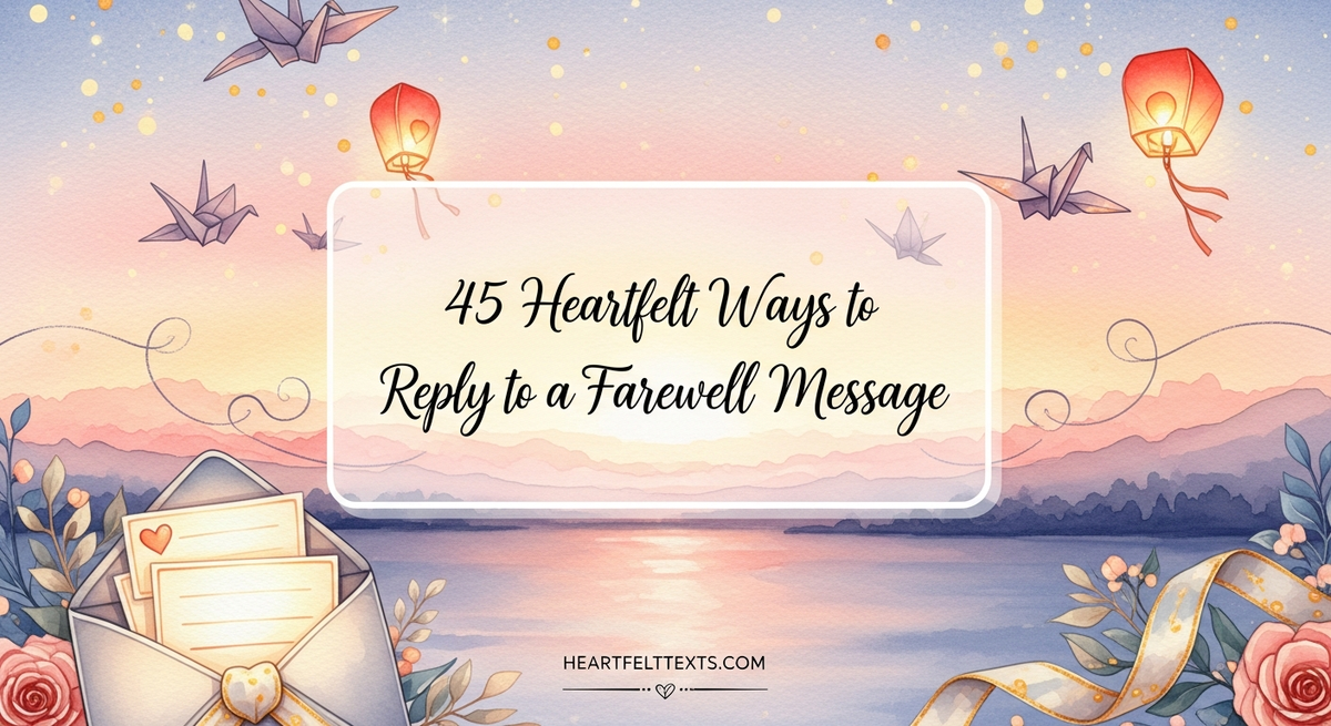 45 Heartfelt Ways to Reply to a Farewell Message