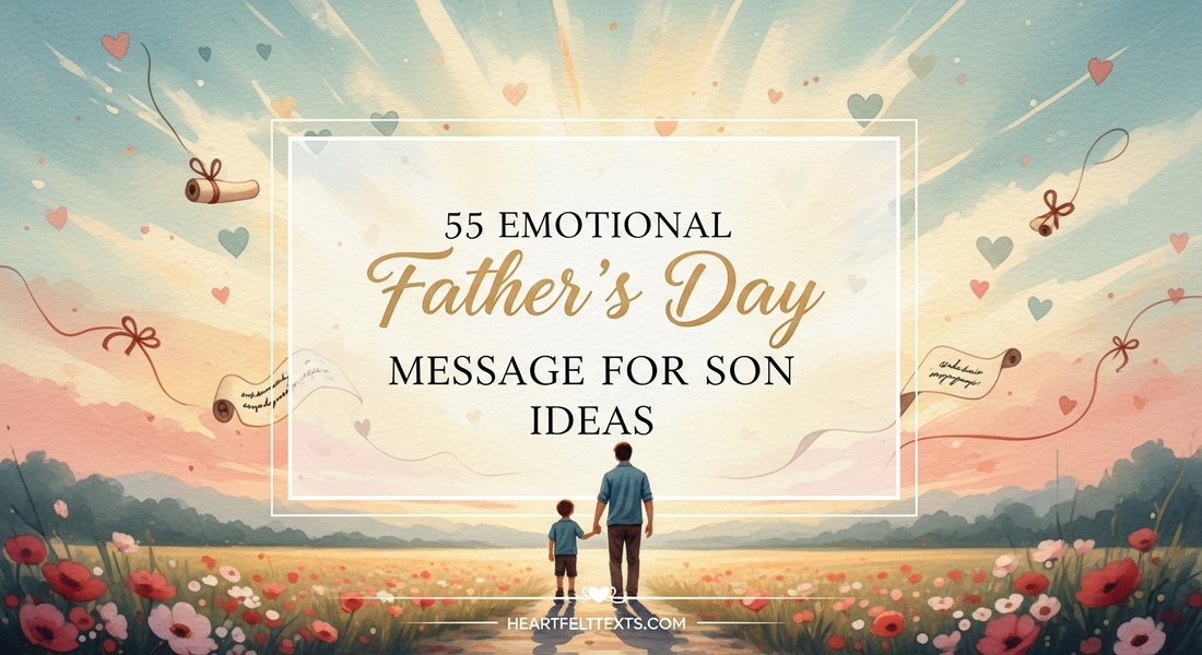 55 Emotional Father's Day Message for Son Ideas