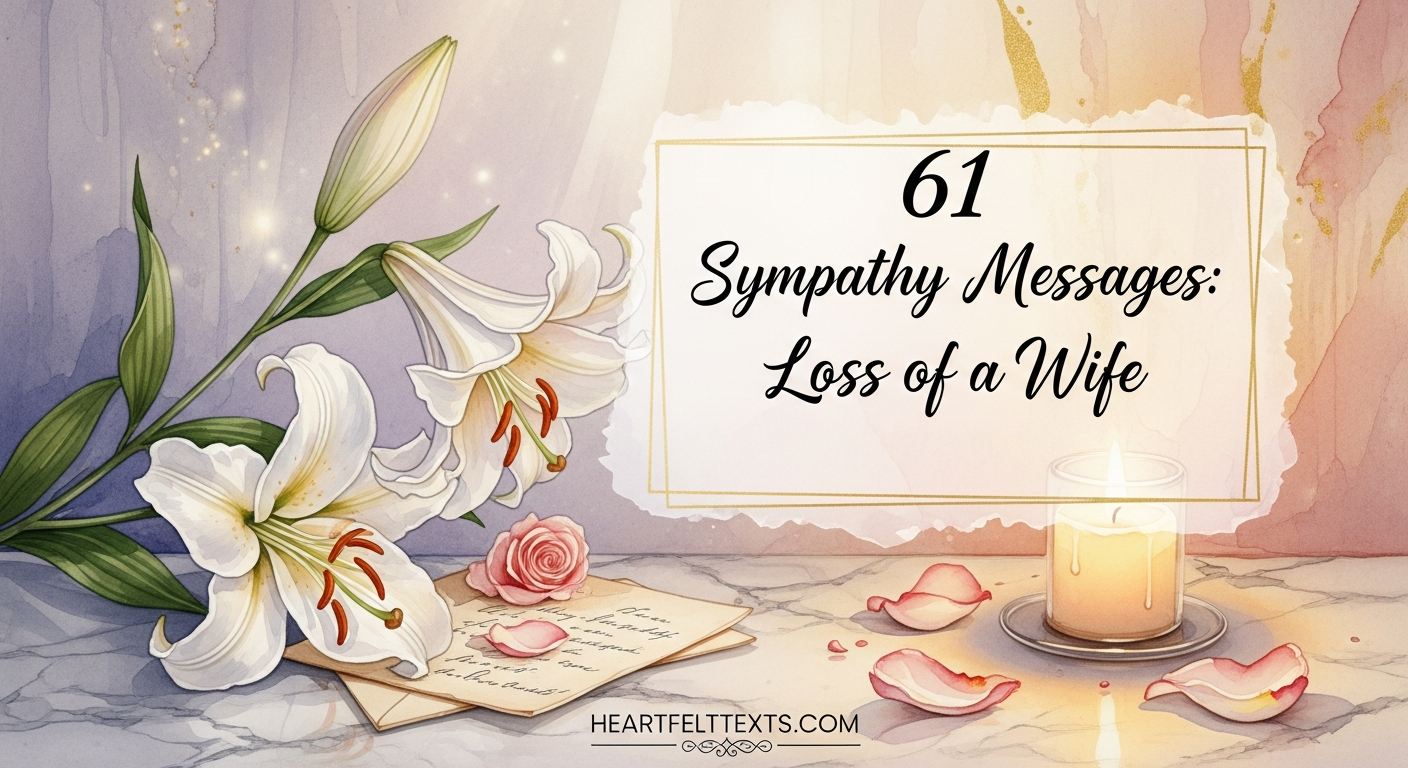 61 Sympathy Messages Loss of Wife Heartfelt Comfort