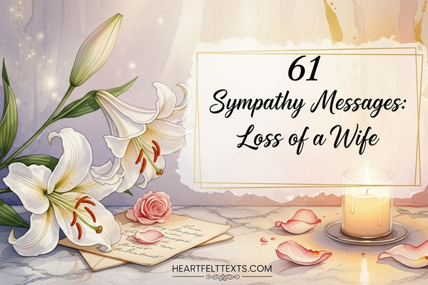 61 Sympathy Messages Loss of Wife Heartfelt Comfort