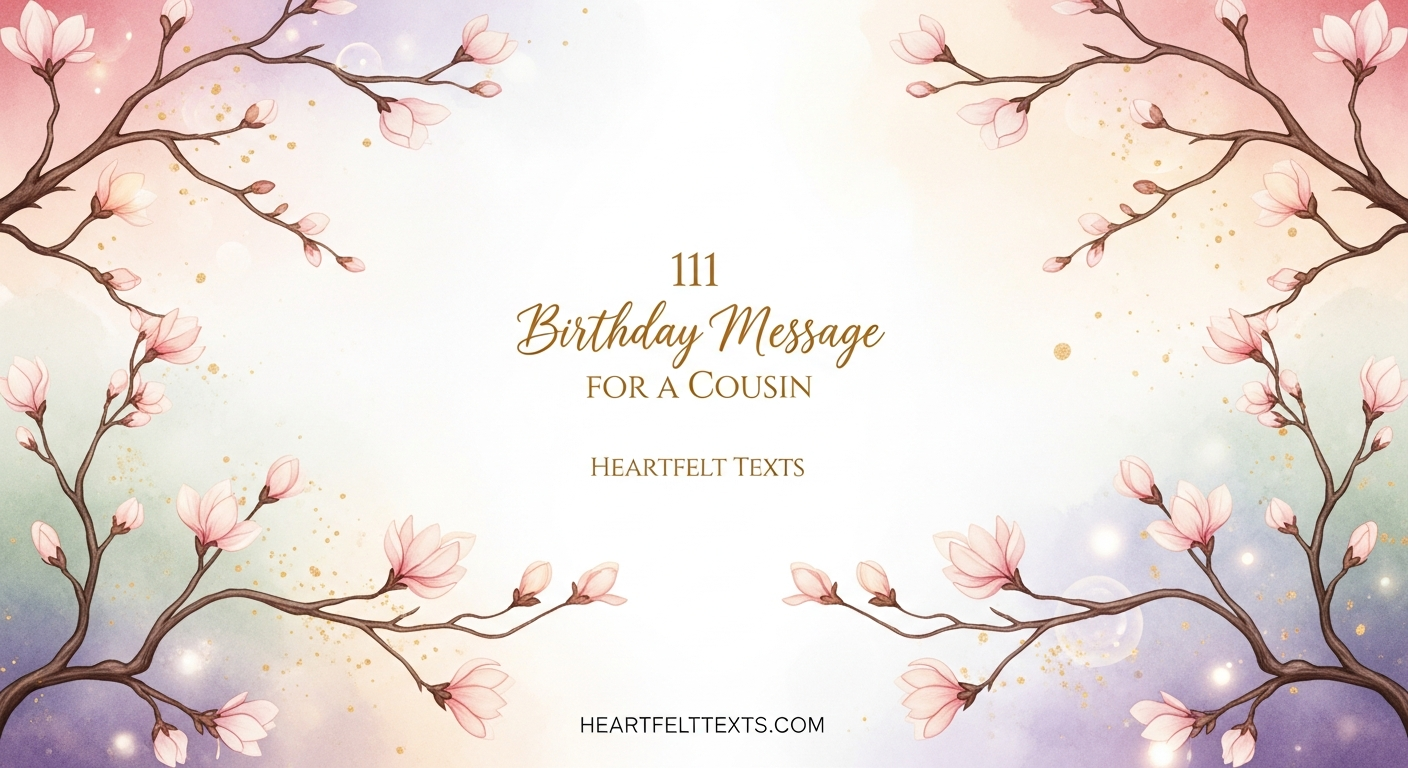 111 Birthday Message for a Cousin Heartfelt Texts