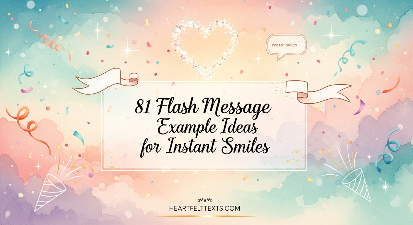 81 Flash Message Example Ideas for Instant Smiles