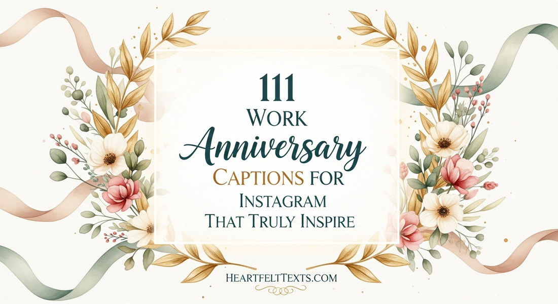 111 Work Anniversary Captions for Instagram That Truly Inspire