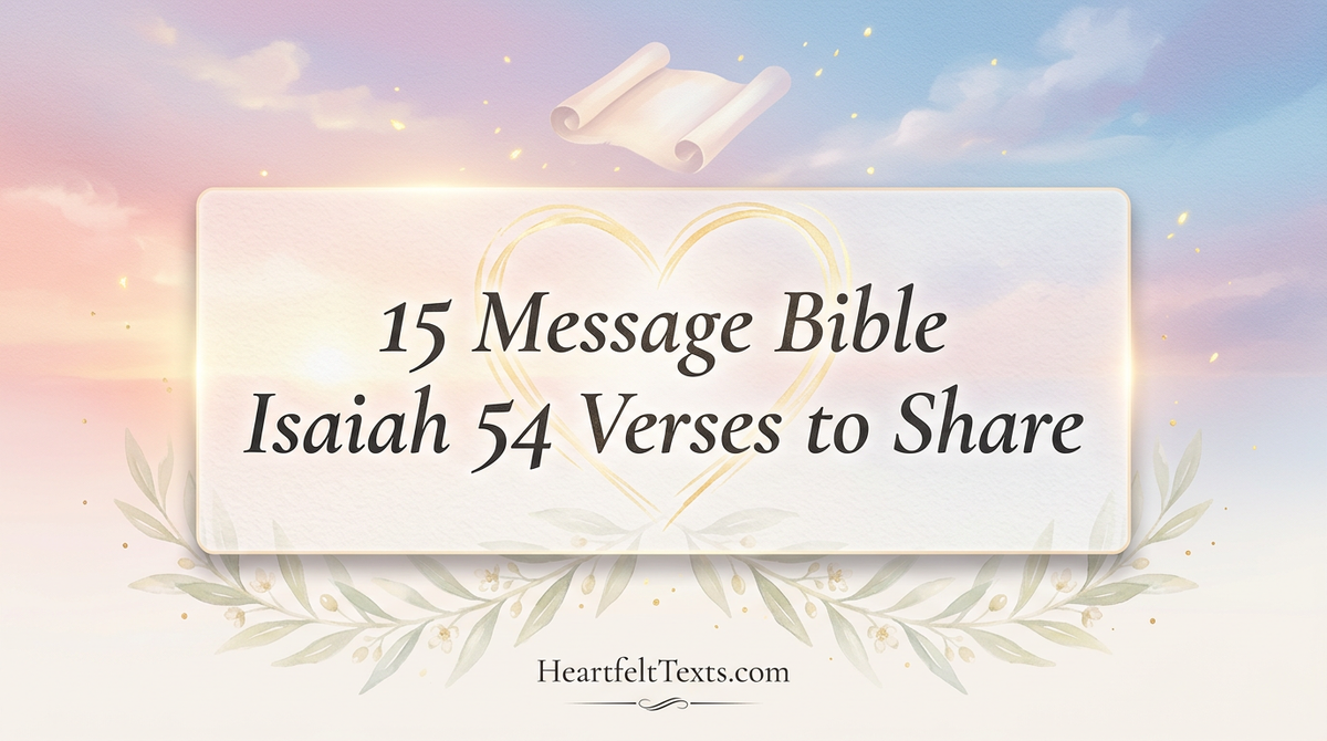 15 Message Bible Isaiah 54 Verses to Share